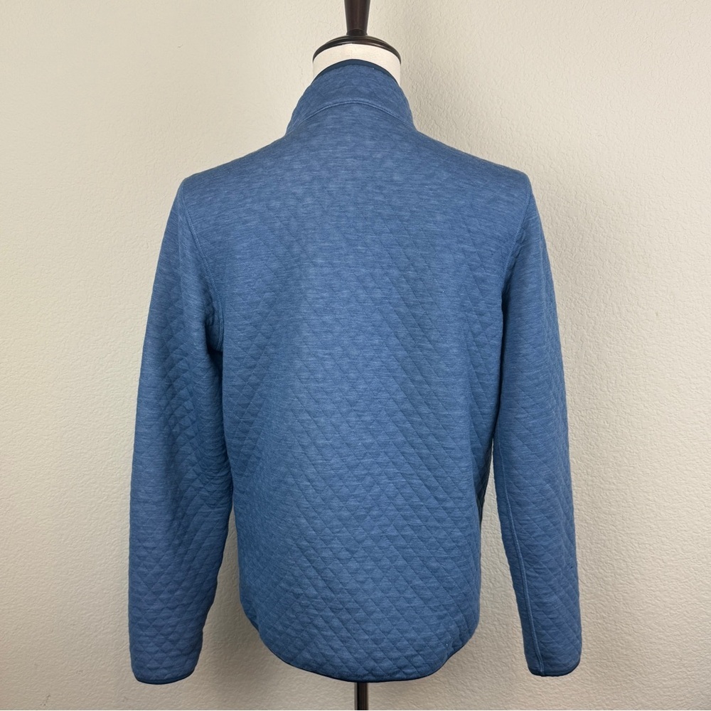 MARINE LAYER MENS 
Corbet Reversible Quilted Pullover | Small | Blue | Grey - Picture 6 of 8